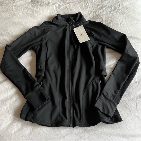 Fabletics- Black Rosalia Performance Jacket- Size M - Picture 2 of 7